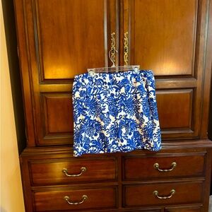 Lilly Pulitzer Blue and White Floral Skort NEW! 16 or xl